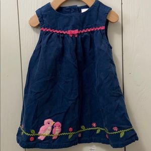 Gymboree Sweetie Bird Blue Corduroy Jumper Dress